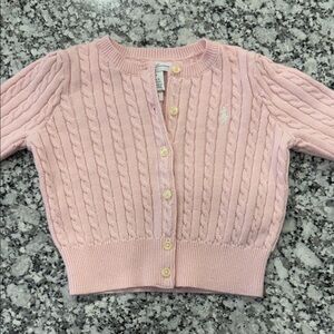 Pink Cable Knit Sweater Ralph Lauren